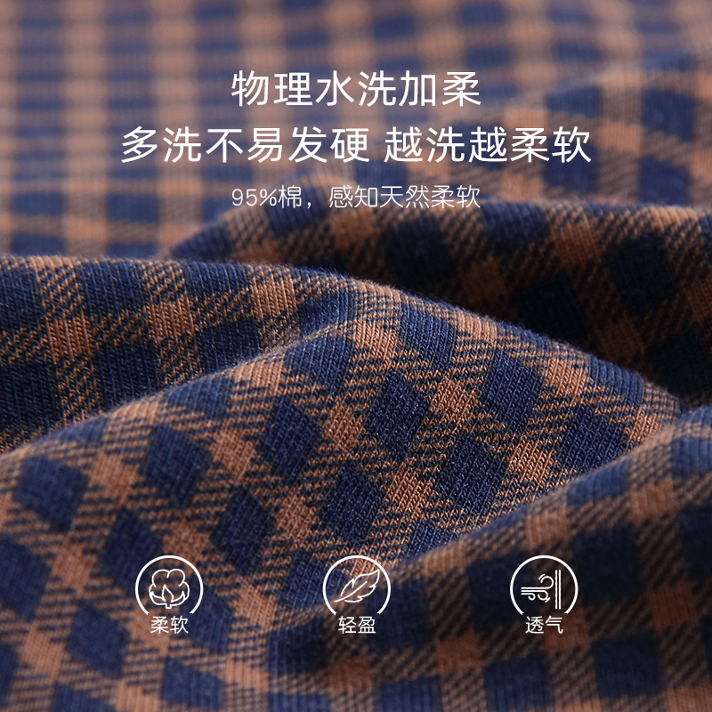 Pijamas de primavera y otoño de los hombres 100% algodón de manga larga homewear de los hombres más tamaño traje de verano