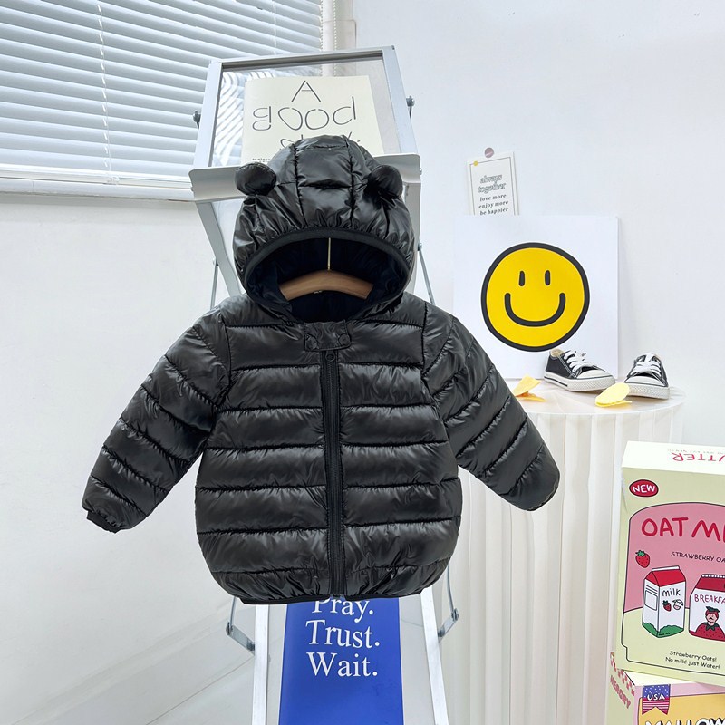 2023 niños oso bebé abrigo de algodón acolchado para niños y niñas nueva chaqueta ligera de algodón acolchado Chaqueta de algodón acolchado para niños chaqueta de dibujos animados