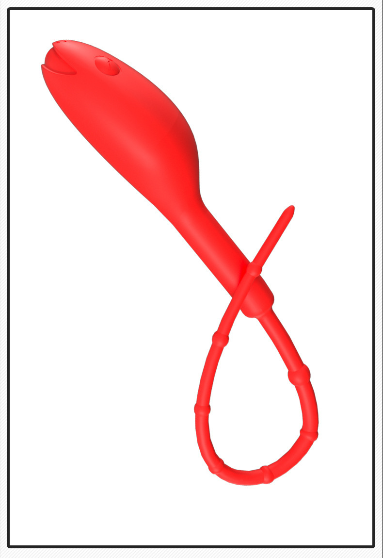 Silicone Vibrating Urethral Stimulator for Adults, Button Control, Rechargeable Prostate Massage Device — detail image 25