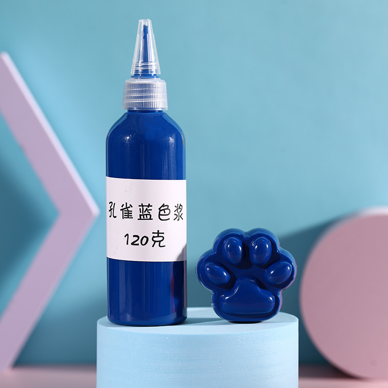 Azul pavo real; 120g/botella