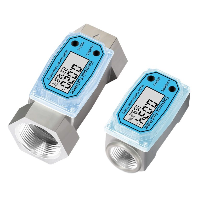 Электронный турбинный расходомер вода Дизель Бензин жидкость 1-дюймовый 1,5-дюймовый 2-дюймовый цифровой дисплей мгновенное общее накопление потока