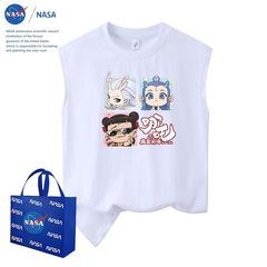 NASA 共同ブランド Nezha's Demon Child Vest Tシャツファッショナブルな子供服アウターベストトップ夏服