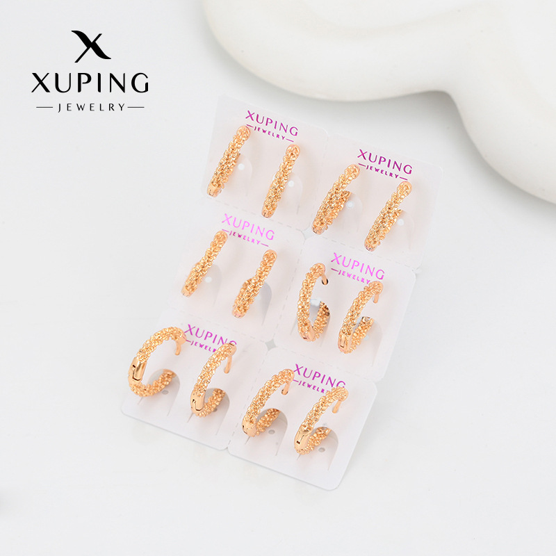 Xuping estilo retro torcido aretes de aretes