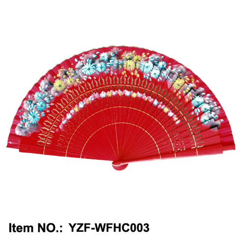 En stock fácil apertura y cierre de ventilador de madera ventilador de baile cheongsam ventilador de rendimiento de doble cara ventilador de madera pintado a mano español lote mixto no es opcional