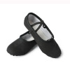 Children's ballet shoes, footwear for black leather for early age, soft sole