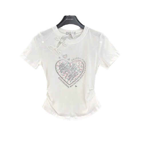 New Chinese Style National Wind Disc Button Stylish Youthful Upgraded Women's 2025 Summer Design Focused Minority White Short Sleeve T-shirt