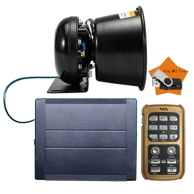 Car horn/tweeter Wireless Remote Control, Mp3 - as920bkg-mp3-host-round-speaker-set-12v