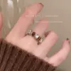 Flash diamond tiger eye stone ring