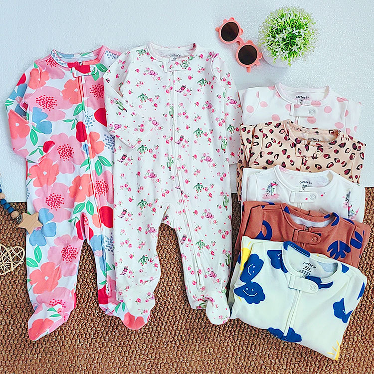 Baby Foot-Covering Jumpsuit, Autumn and Winter Baby Category a Crawling Suit, Long-Sleeved Double-Ended Zipper Hoodie, Newborn Clothes, Pajamas