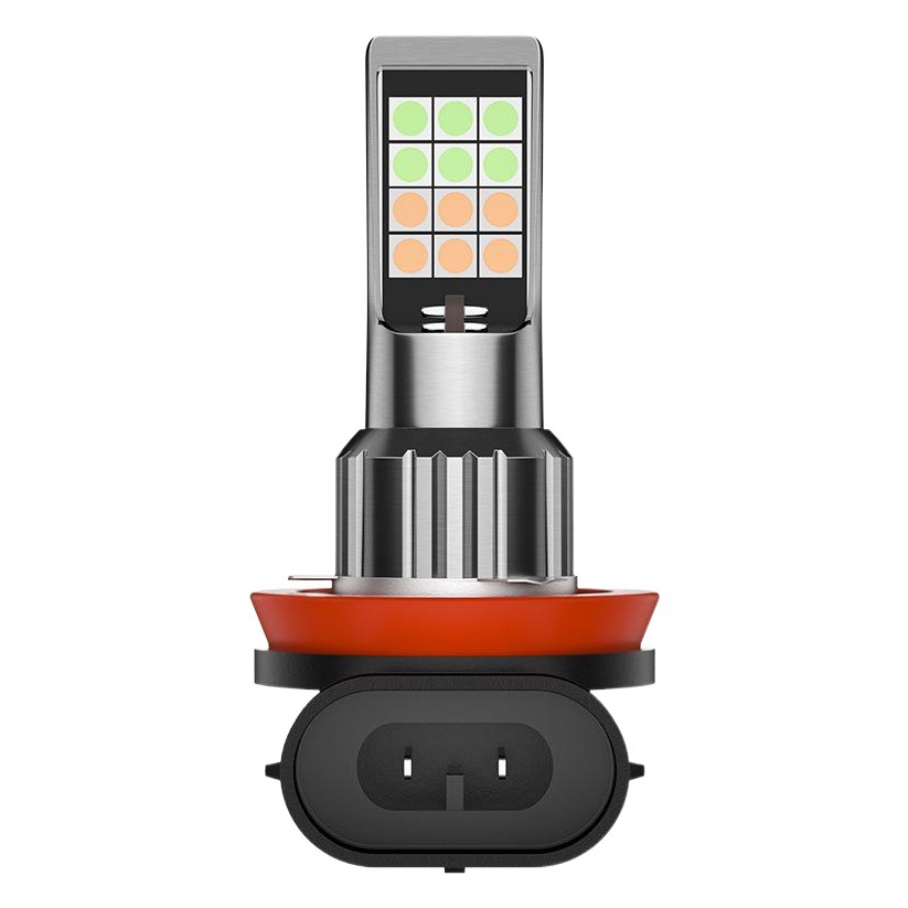 Nuevo coche LED de dos colores antiniebla 9005H8H11H7H3 Luz de oro 881 flash 880 Cal lámpara modificada
