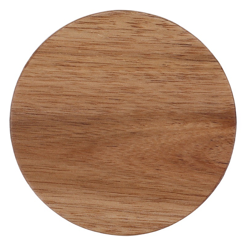 Estilo japonés montaña rusa de madera de acacia hogar de madera vidrio taza de té taza de agua taza de café taza de aislamiento pad logo puede ser añadido