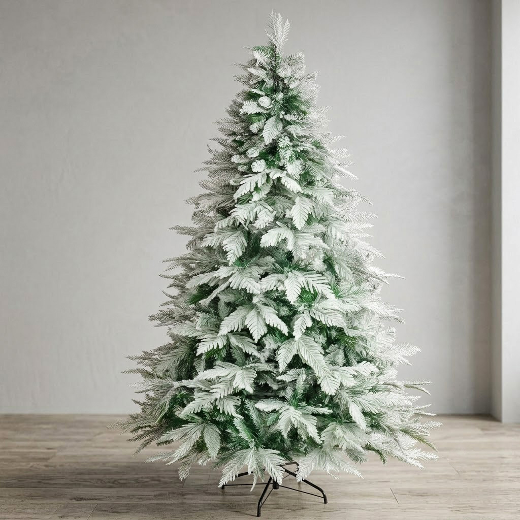 Explosión de árbol de Navidad 1.8-2.4m multi-tamaño flocado árbol de Navidad en el hogar centro comercial hermosa decoración de vacaciones