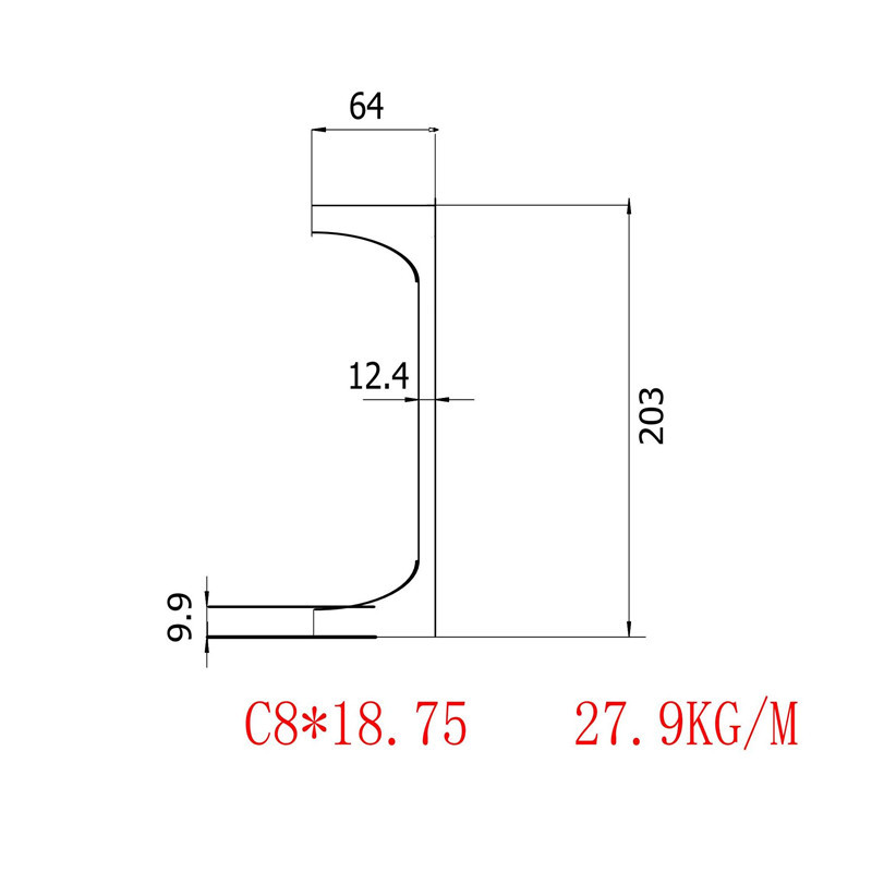 美标槽钢C200*27.9材质A913批发零售价格