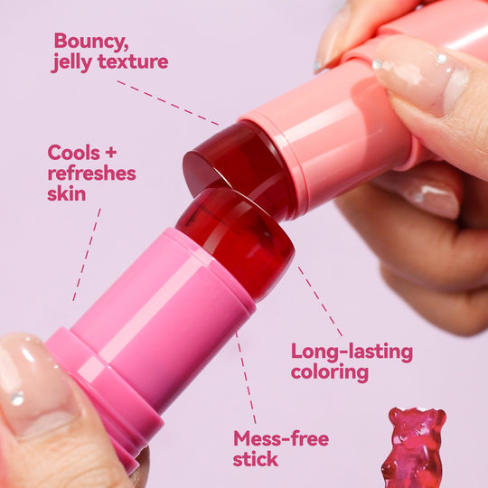 Cross-Border Exclusive Jelly Blush Set Lipstick Lip and Cheek Dual-Use Multi-Color Brightening and Contouring Stick Lip Gloss Rouge Blush Cream