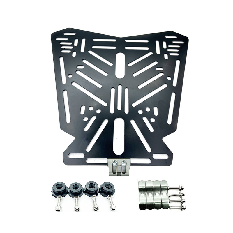 Child seat shed — Diàndòngchē Stainless Steel Tail Box - black-butterfly-steel-plate-universal-with-buckle-lock-hook-rubber-washer-v-shaped-pressing-strip-screw-set