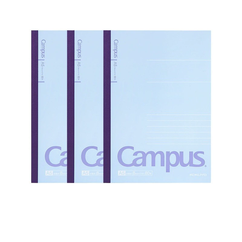 Блокнот (Kokuyo Campus) форматы A5/B5, мягкая обложка, 40–80 страниц, варианты по 1 или 4 штуки