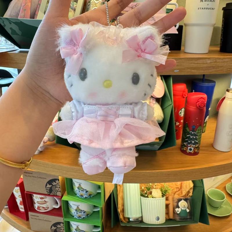 漫画アニメサンリオコーデュロイカーリーフリース KT 猫キーホルダーペンダント人形女の子バックパックペンダント|undefined