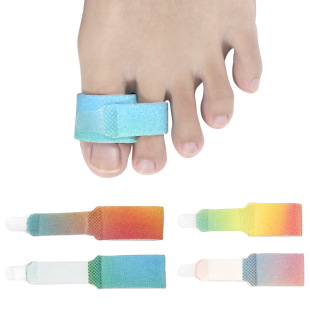 Overlapping thumb valgus hammer toe colored elastic small cloth finger velcro bandage toe divider stretcher