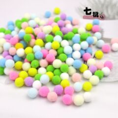 彩色高彈毛球 DIY糖果混色手工玩具配件 鞋帽毛球廠家直銷