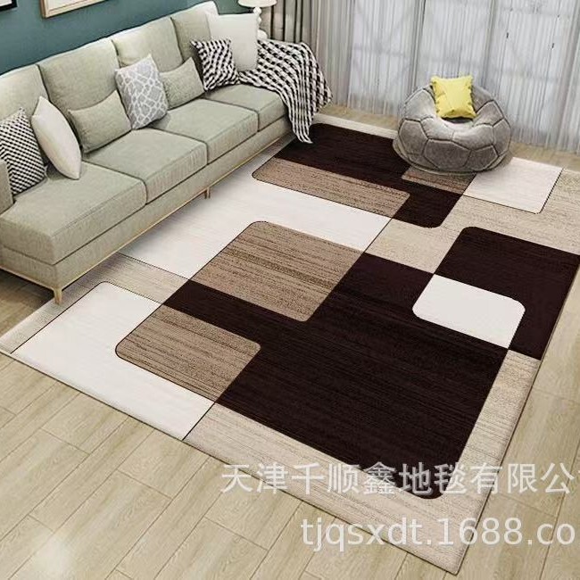 跨境客厅地毯轻奢卧室床边地垫大面积全铺隔凉脚垫沙发茶几地毯厂|undefined