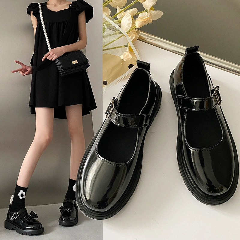 Внешняя торговля Большие размеры кожаная обувь в японском стиле Лолита, женская мягкая Однослойная обувь в стиле преппи для девочек, женская обувь Лолиты с бантом