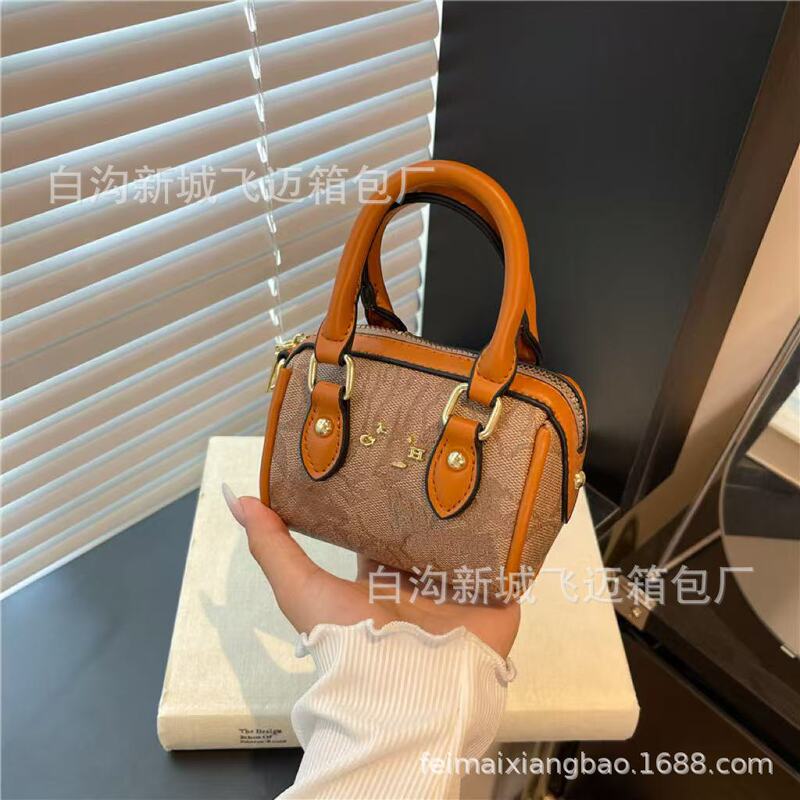 跨境经典印花bags欧美洋气小方包2025新款C家通勤个性时尚手提包|undefined