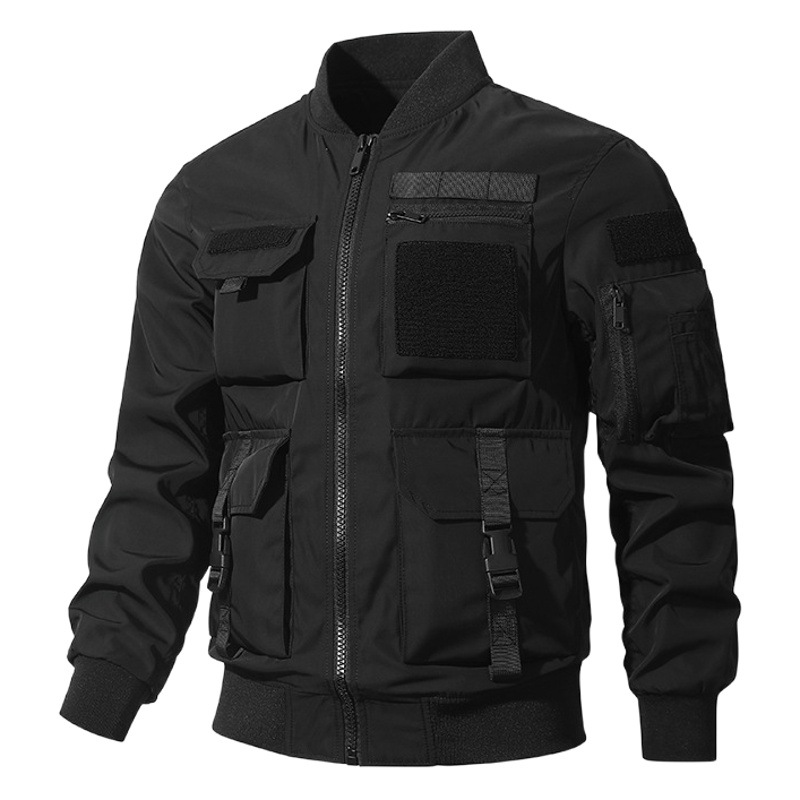 Traje de vuelo multi-Bolsillo de estilo americano abrigo de algodón acolchado abrigo de invierno algodón y engrosamiento chaqueta de uniforme de béisbol de los hombres de Estilo funcional