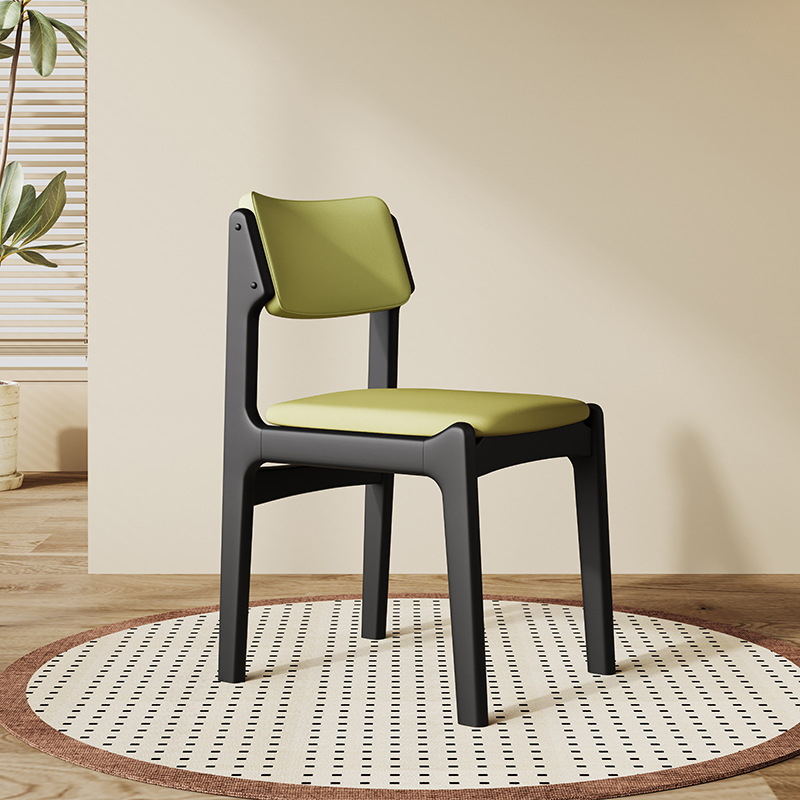Silla de comedor de madera sólida retro silla de respaldo de bolsillo silla de escritorio silla de oficina silla de escritorio