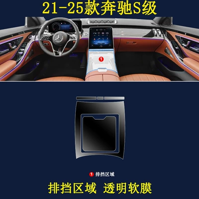 Car interior film — Control Film Interior Protective Film - 21-25-s-class-gear-tpu-film