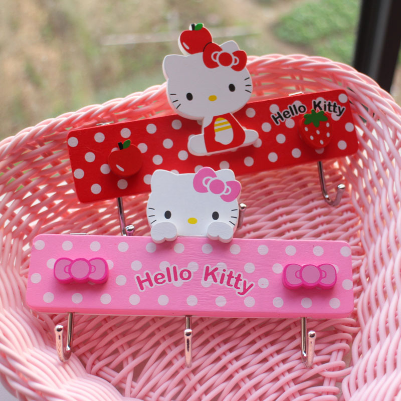 Cute non-perforated door hook strong adhesive wall hanging kitchen seamless wall key paste towel bathroom