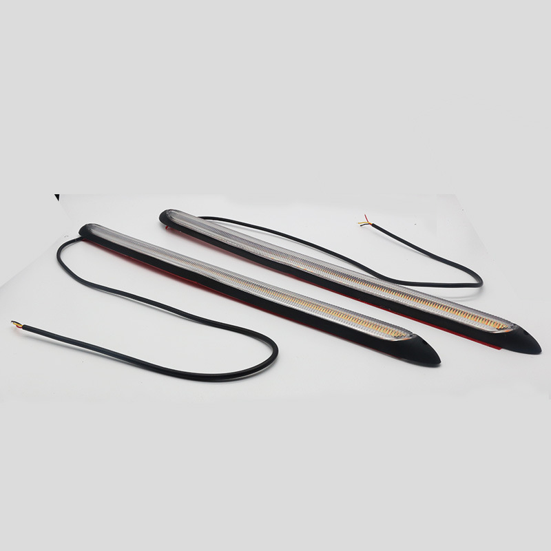 Start scanning new three-color LED car daytime running lights streamer turn signal modified high-brightness LED daytime running lights