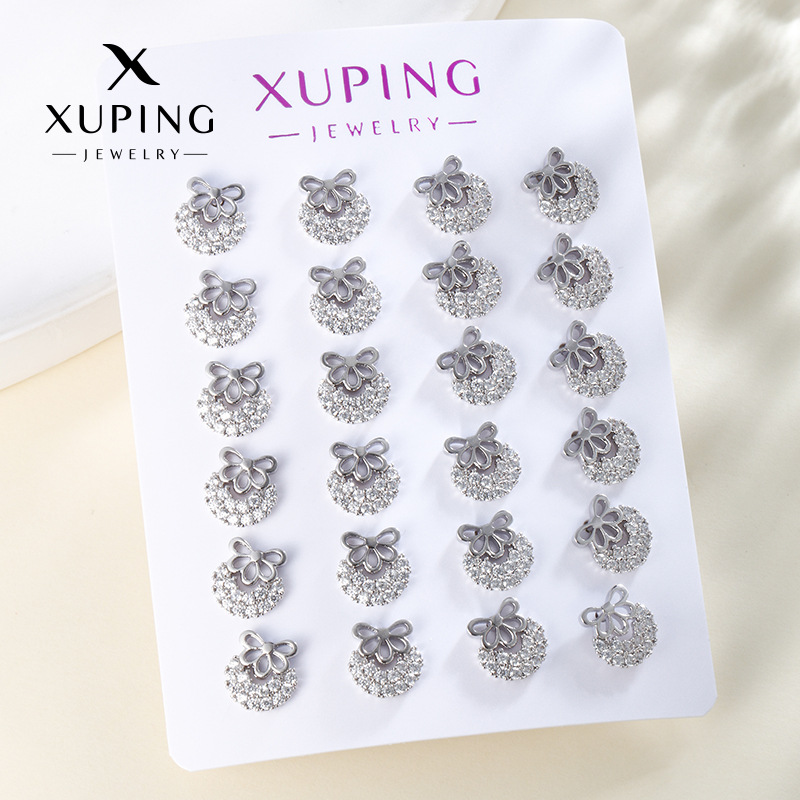 Copper cute fashionable small earrings with bow