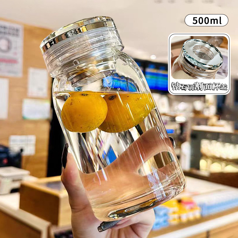 500ML 다이아몬드 뚜껑 [컵 커버 없음, 내열 및 방폭]