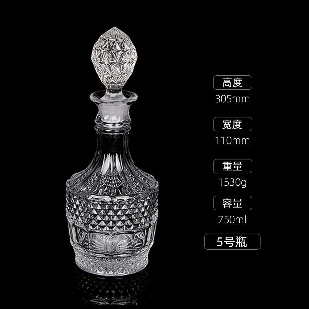Botellas de vino de cristal transfronterizas directas de fábrica botellas de whisky europeas botellas de licores extranjeros botellas de vino blanco XO