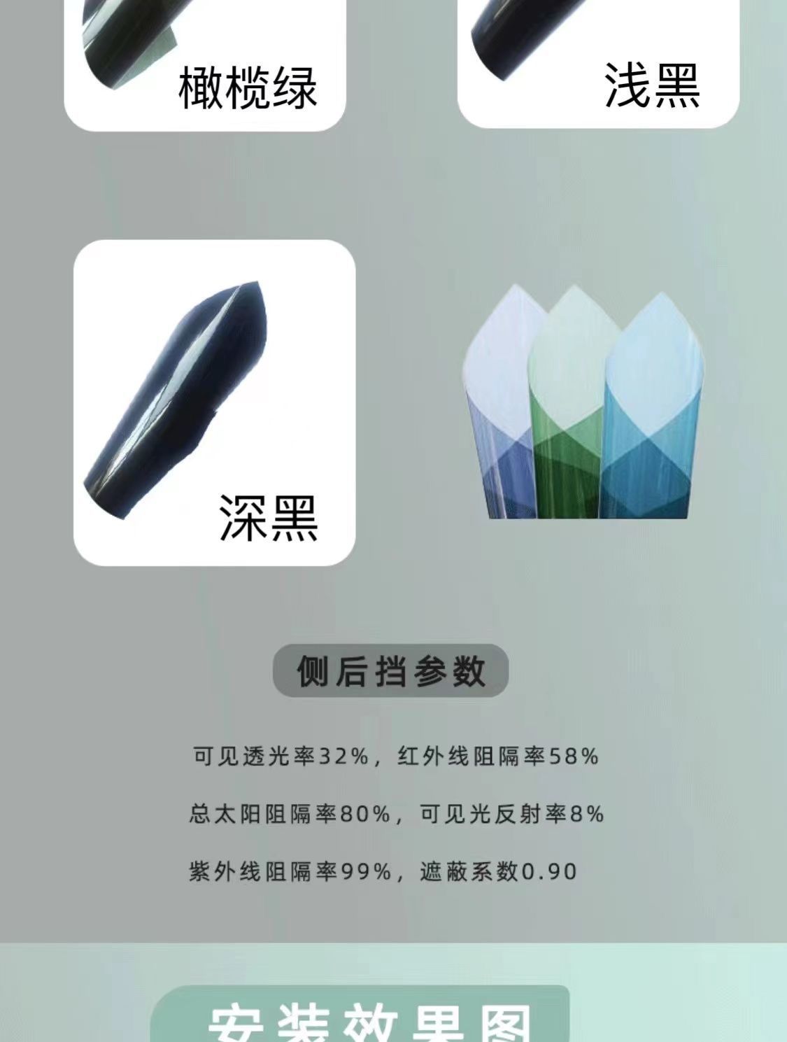 Electric car four-wheel tricycle self-sticking film for the elderly scooter sunscreen explosion-proof high thermal insulation solar film car film