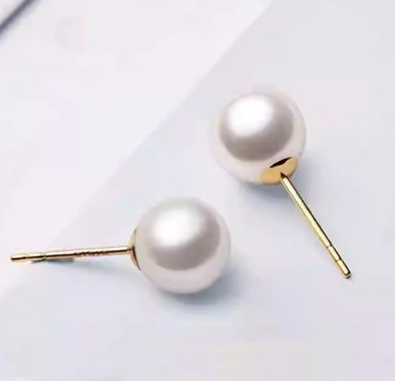 Shi Jiazhu 925 Tremella Needle White 8MM (18K True Gold Plating