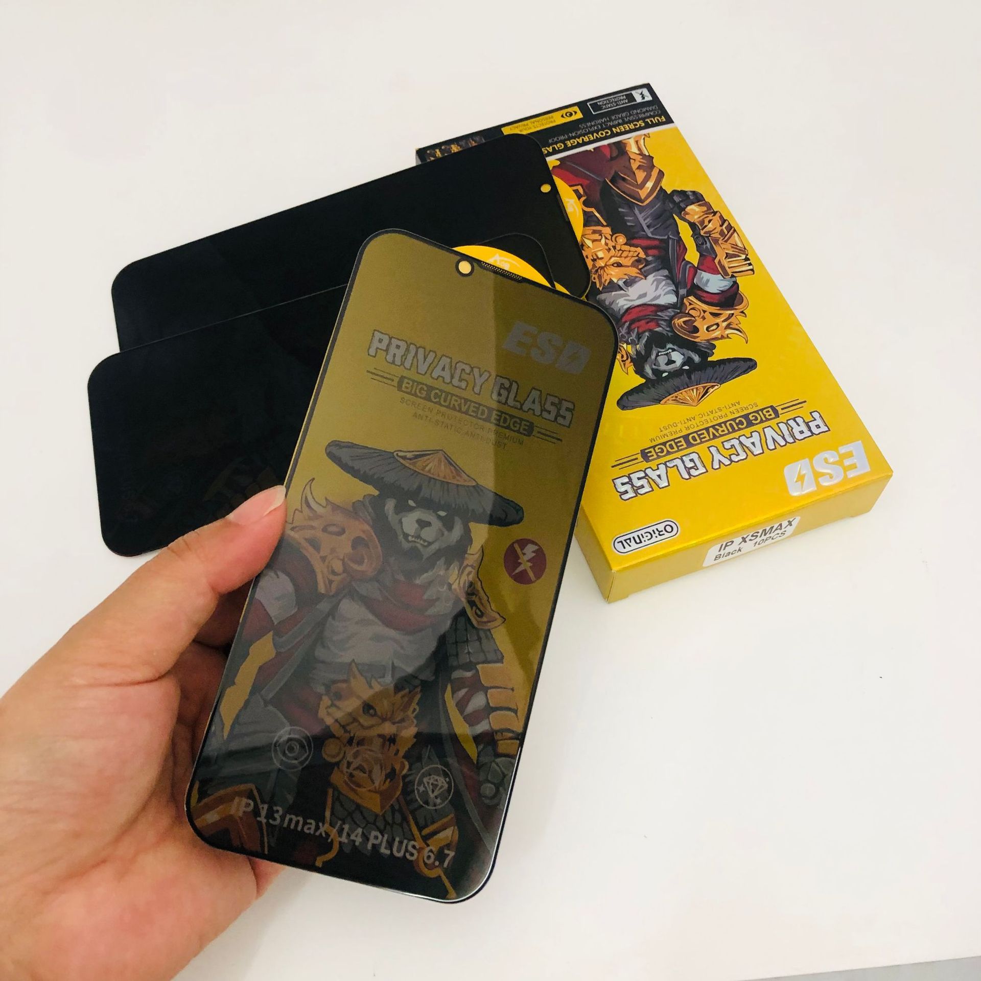 Apple 14 Promax28 Degree Anti-peep Full Covered Tempered Film 15Pro Dust Mesh HD Film for Hunters