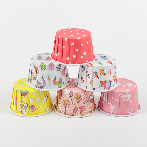 Small size 5039 rolled cup cake coated paper cup high temperature rolled edge paper cup muffin cup high temperature baking cup 100 pieces