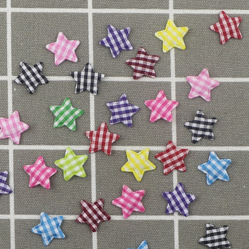 1.8cm Plaid Star Jewelry Accessories DIY Toy Doll Accessories Hair Accessories Headdress Five-Pointed Star Accessories