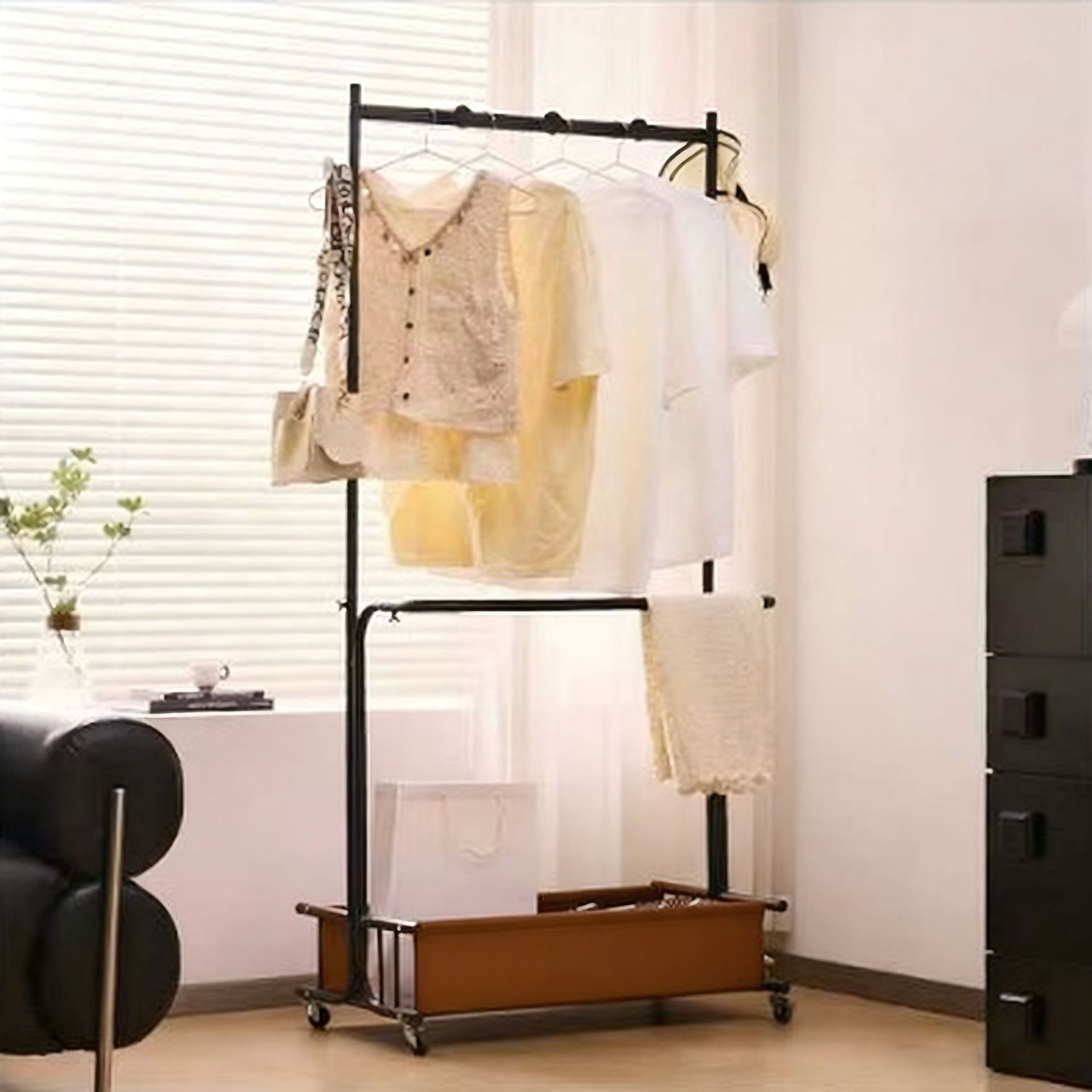 검정 + 브라운 카드 가죽 80cm