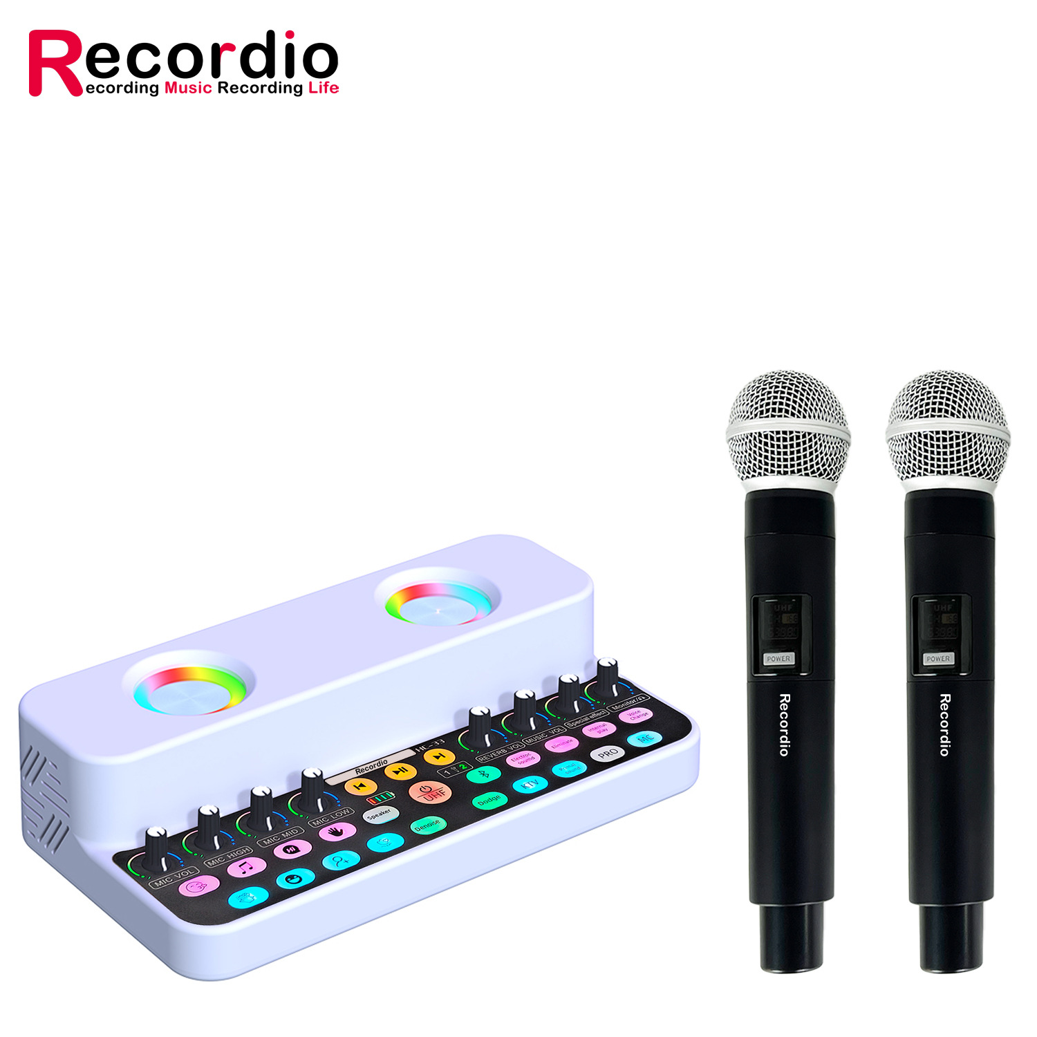 Sound card HC33 live singing sound card audio all-in-one machine indoor outdoor square dance karaoke wireless bluetooth speaker