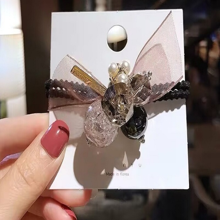 Banda de pelo de estilo coreano cuerda de pelo nueva banda de goma de moda de cristal de gama alta corbata cuerda de pelo pulsera banda de pelo dulce accesorios para el cabello