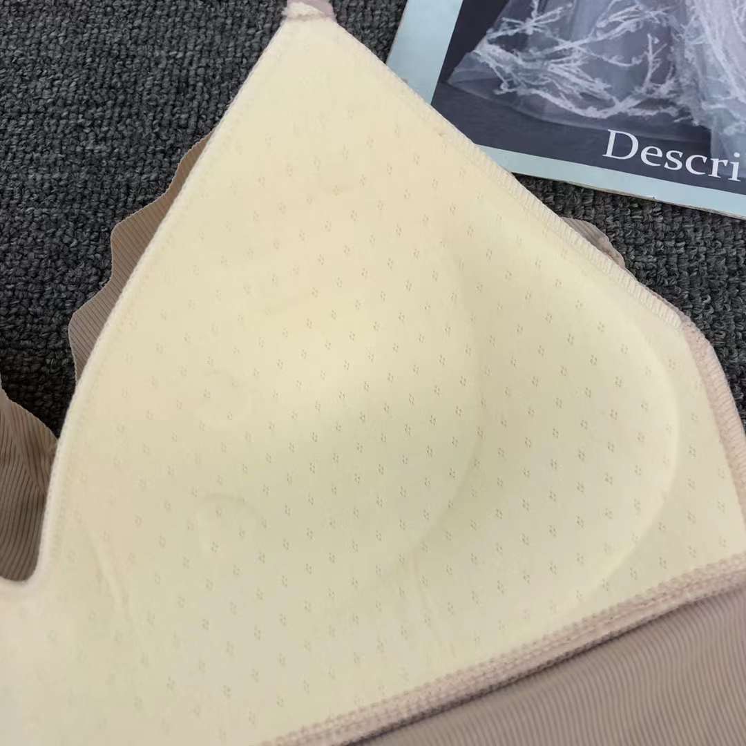 Nueva taza de látex sin marcas de alta calidad, chaleco de dama sin anillo de acero, bra de yoga, ropa interior deportiva, mujer al por mayor