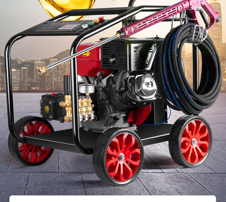 Diesel Gasoline High-Pressure Car Washing Machine High-Power Cleaning Machine Commercial Industrial Grade Water Gun Sewer Pipe Dredging Machine