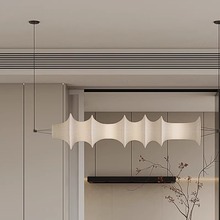 北欧布艺竹节吊灯样板房榻榻米创意长形个性竹子灯长灯笼吊灯