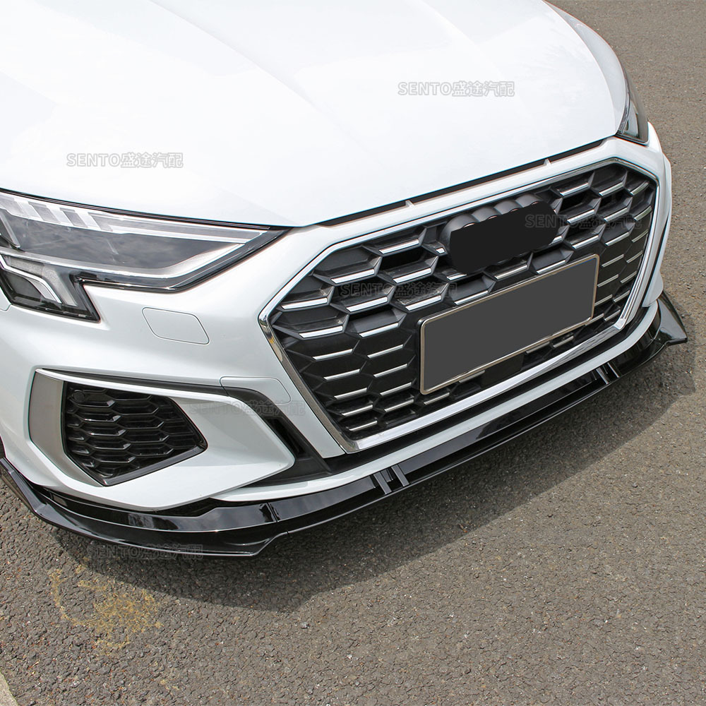 Suitable for 2020-2021 Audi A3 S3 modified front shovel car front bumper front lip lower lip three-section exterior surround