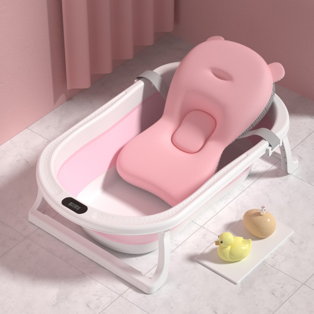 Transfronterizo bebé baño cuenca plegable sensible a la temperatura portátil acostado soporte para bebé recién nacido bañera grande Universal