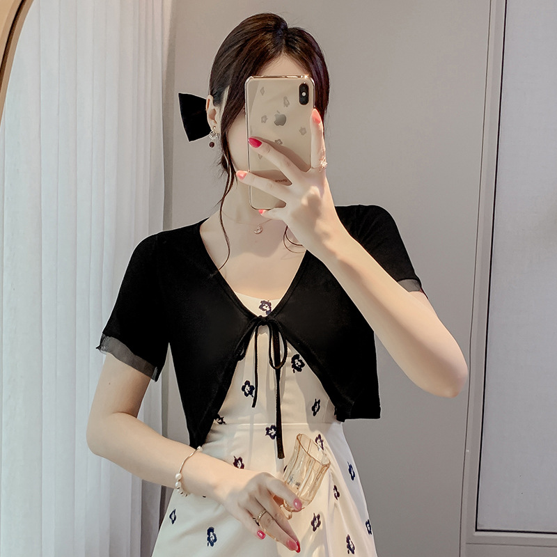Summer fashionable design short knitted cardigan