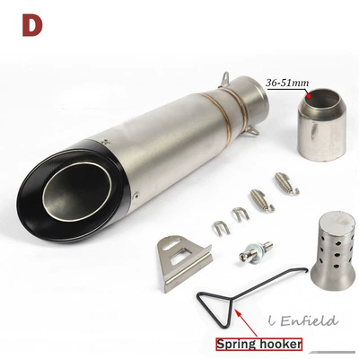 Exhaust pipe Pipe Tmax500 Modified Exhaust - c-second-layer-sc-black-head-titanium-body-without-ears-51mm