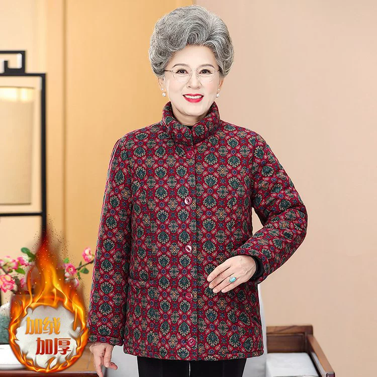 Зимнее хлопковое пальто для пожилых людей